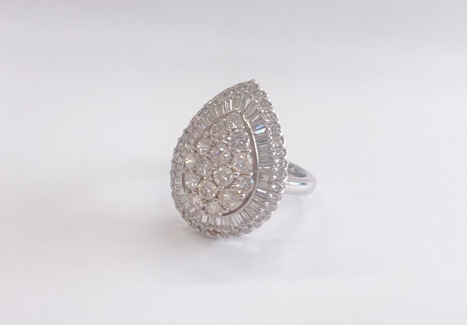 ダイヤモンド付リング　Pt900　2.02ct