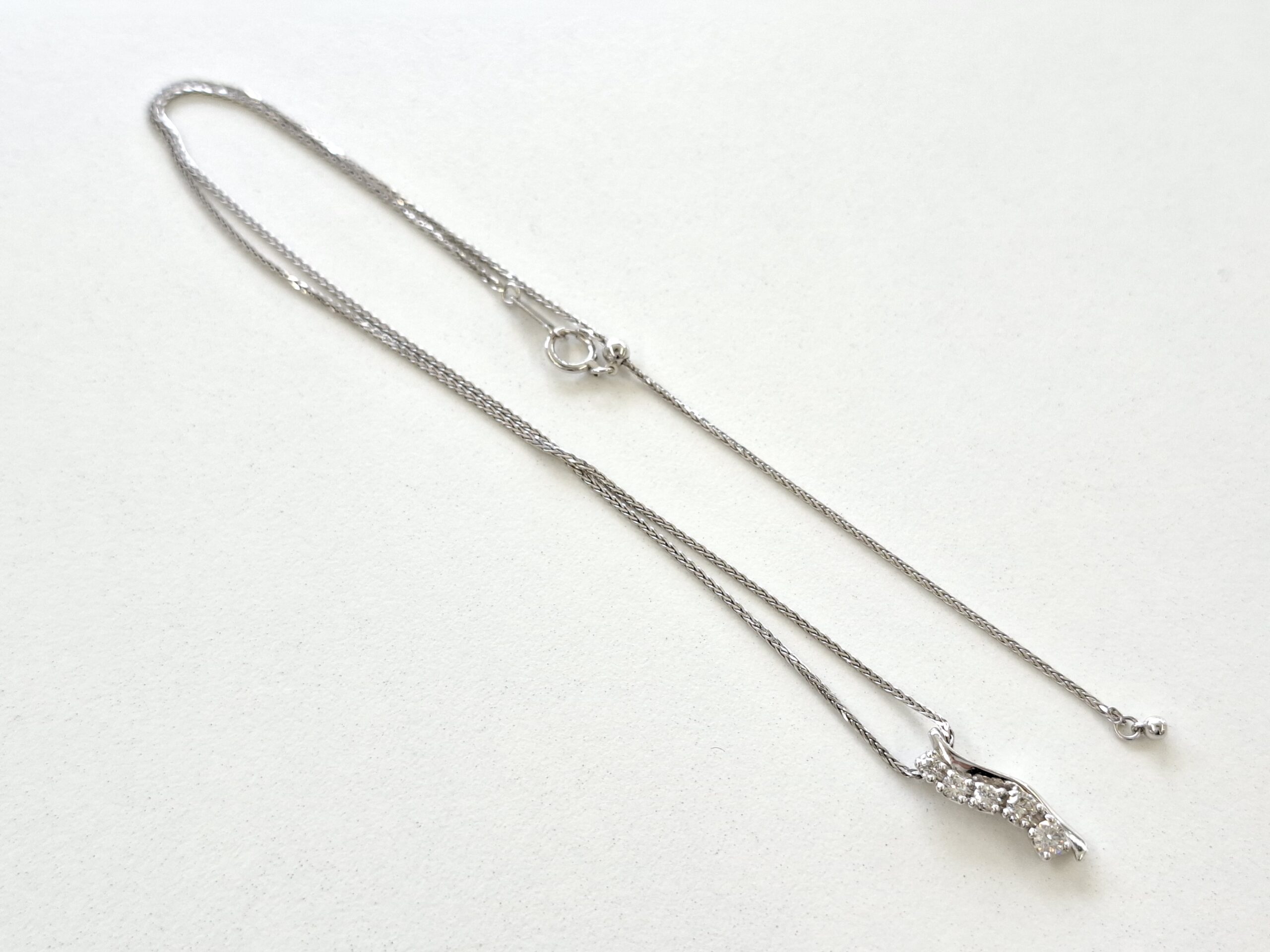 K18WG　ホワイトゴールド　ネックレス