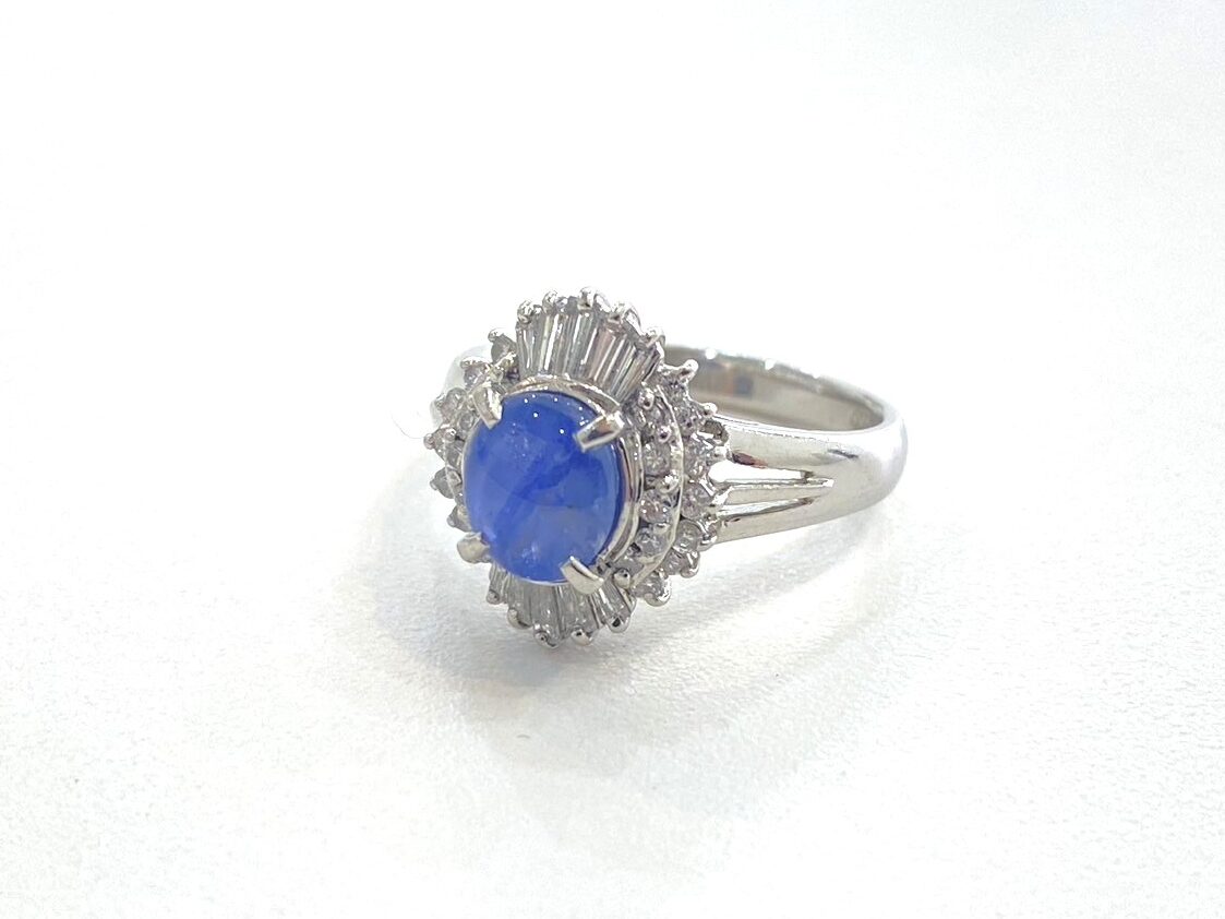 サファイア付リング　Pt900 1.65ct