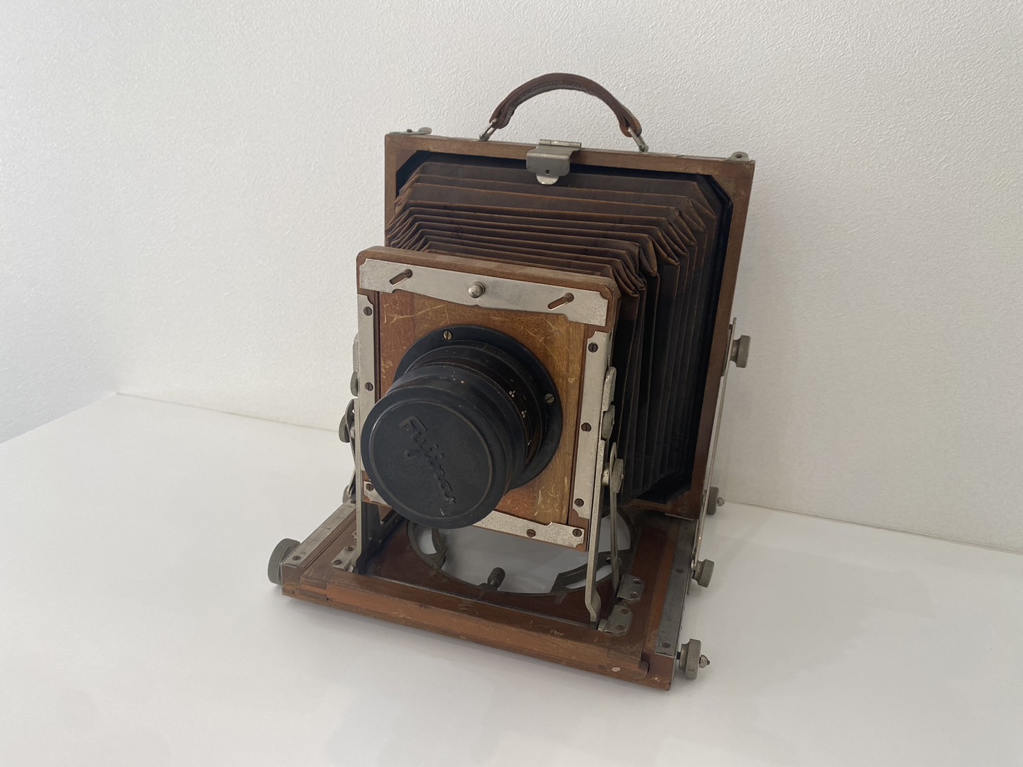 木製　蛇腹大判カメラ