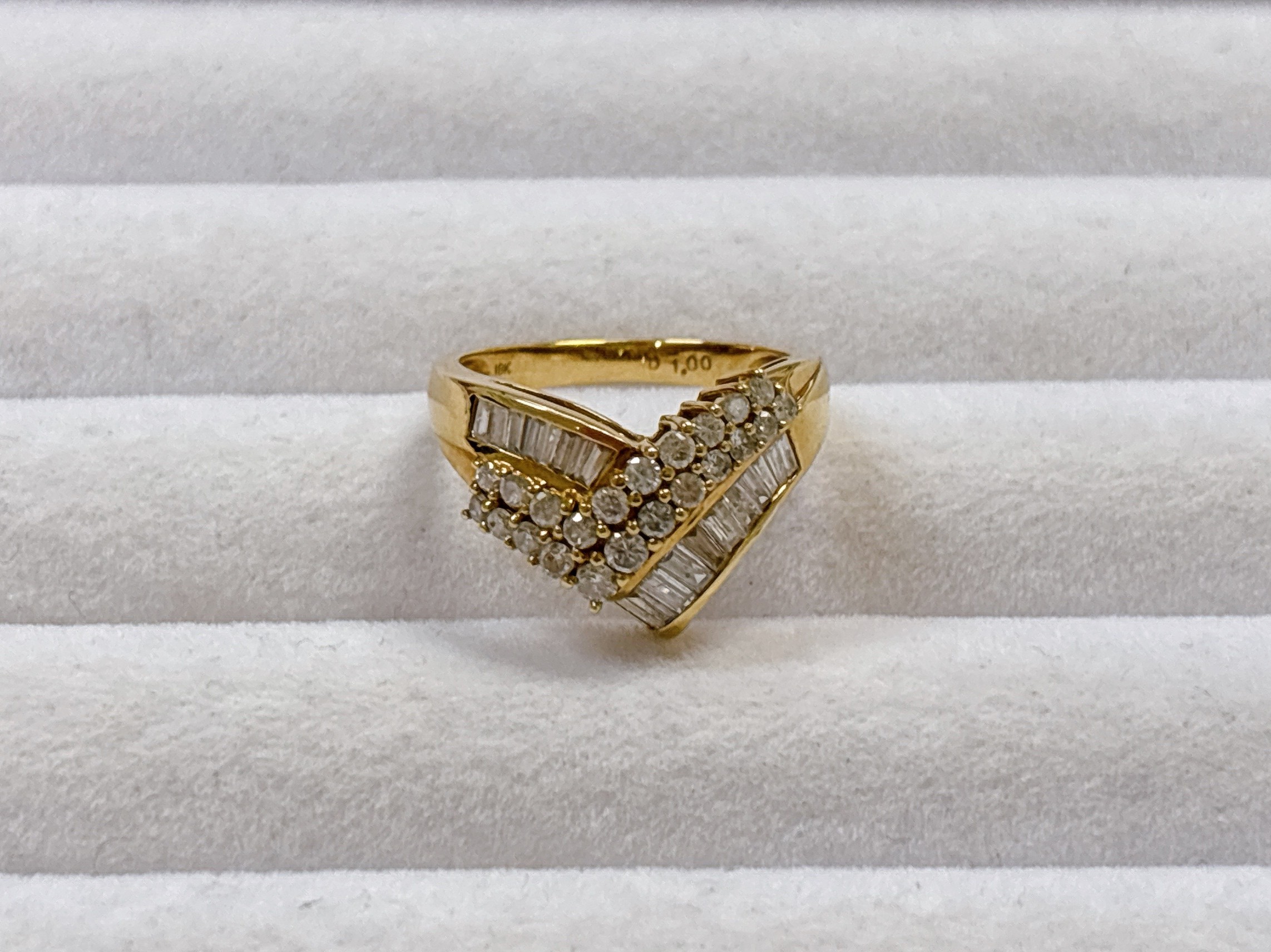 18K　ダイヤ付リング　D1.00ct