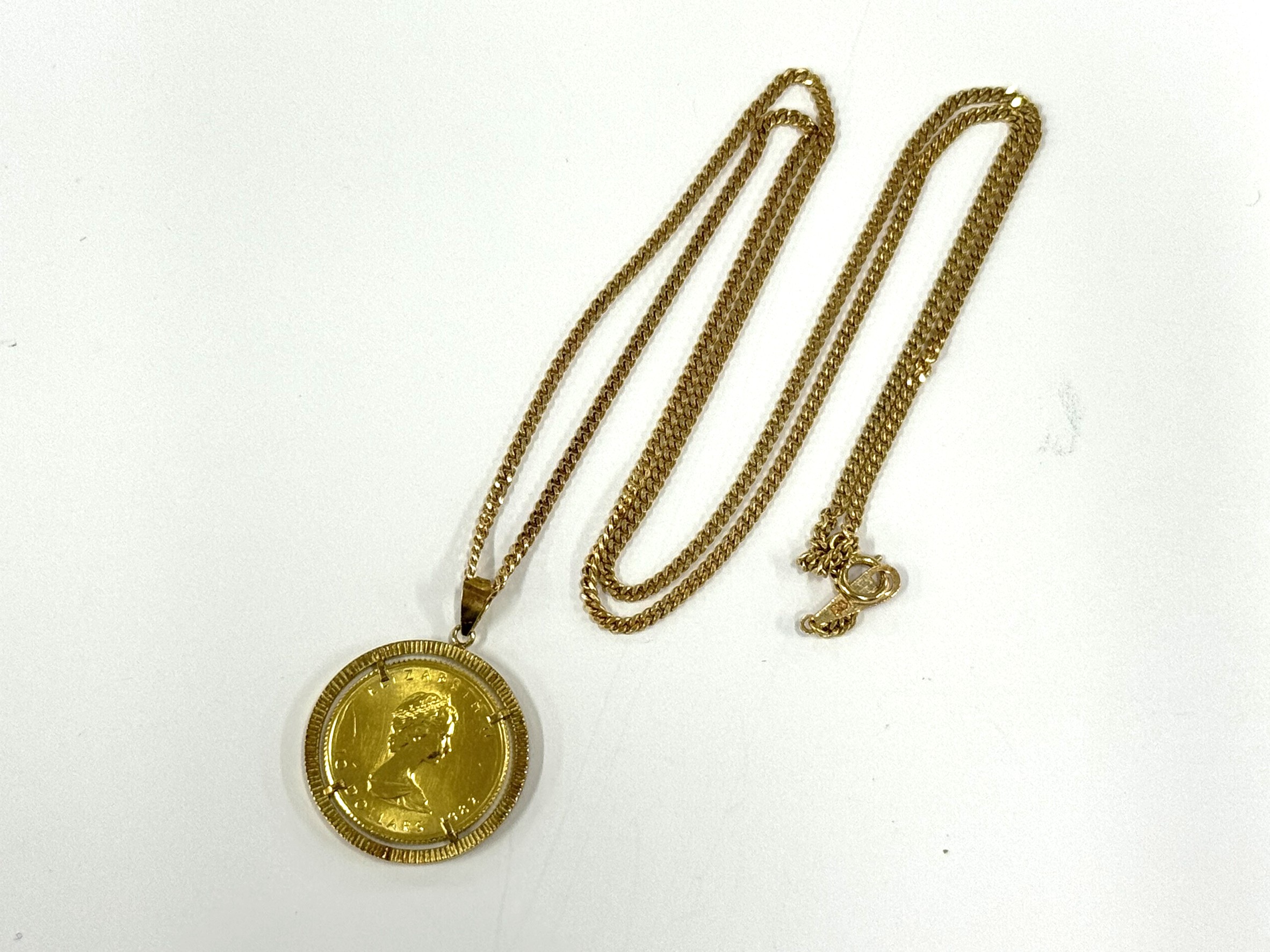 K24/K18　コイントップ付ネックレス